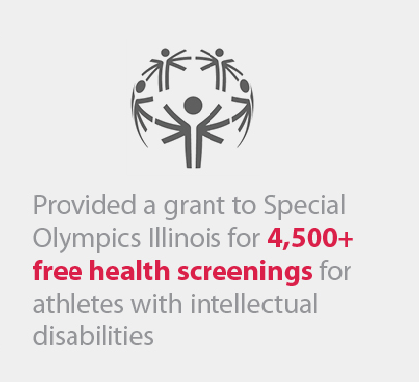 Made special grant to Special Olympics Illinois, Robin Andrews